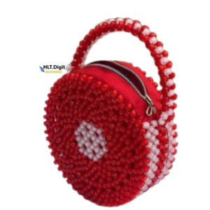 Sac rond rouge et blanc « Ruby Pop »